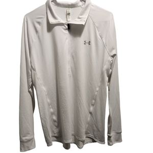 Under Armour white 1/4 zip lightweight long sleeve shirt XL